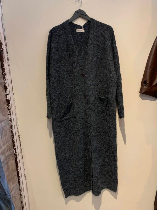 Cardigan lang grijs