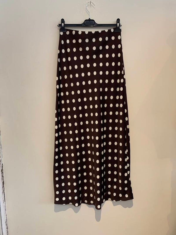 Rok polka dot bruin/creme