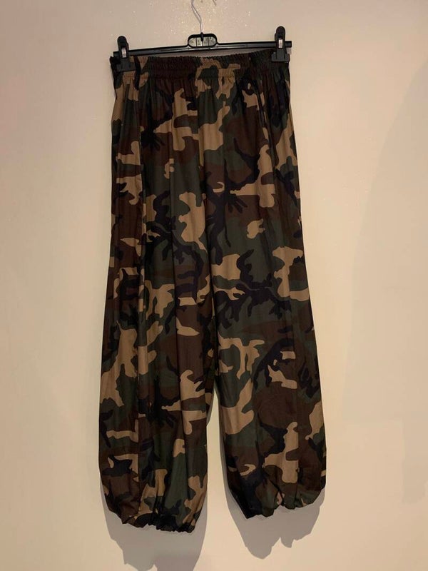 Broek camouflage elastique onderaan