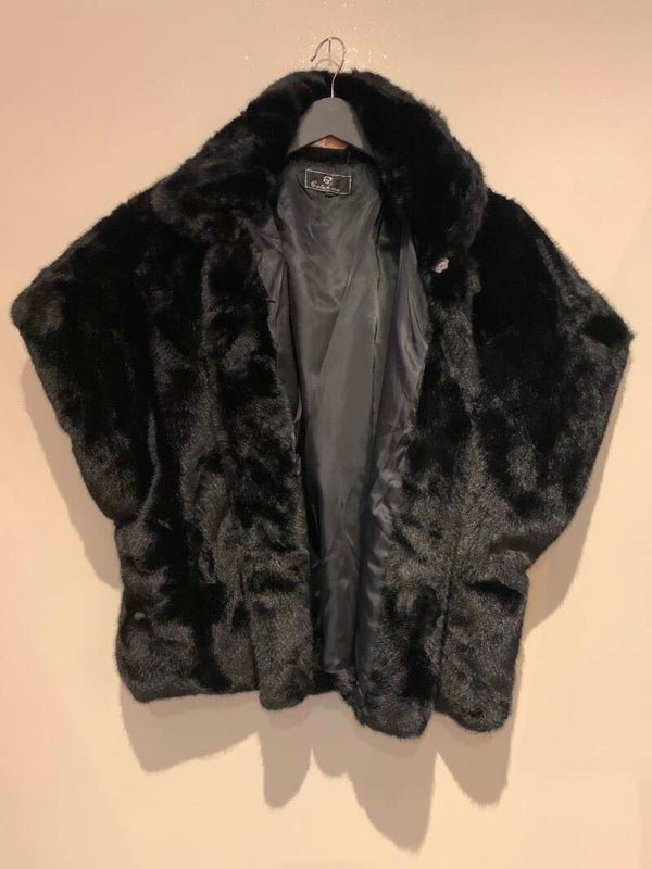 Bontje faux fur zwart