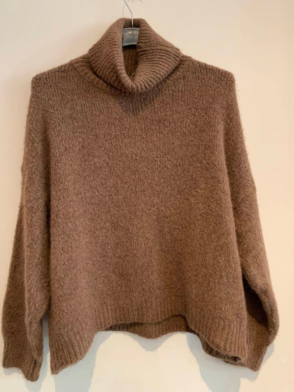 Trui viscose wol camel