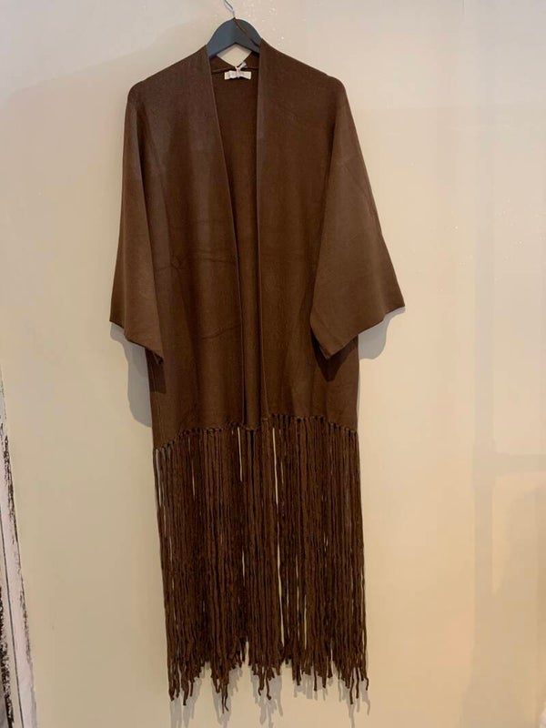 Lang vest met franjes