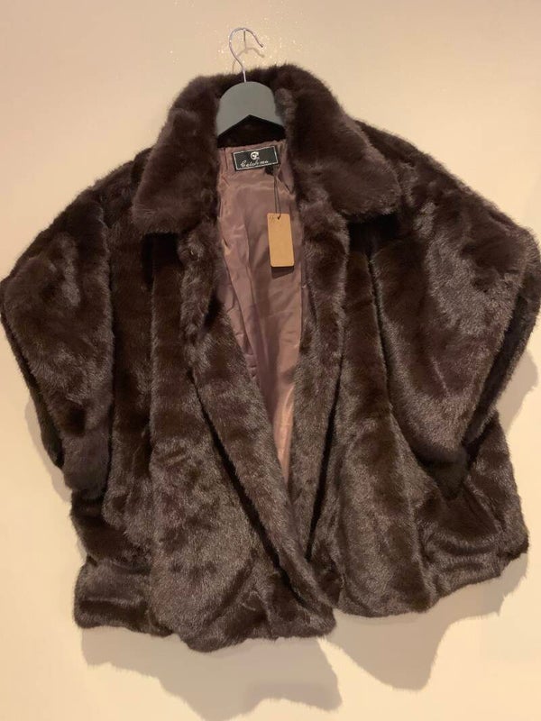Bontje faux fur choco