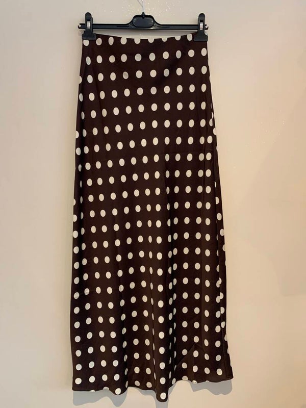 Rok polka dot bruin/creme