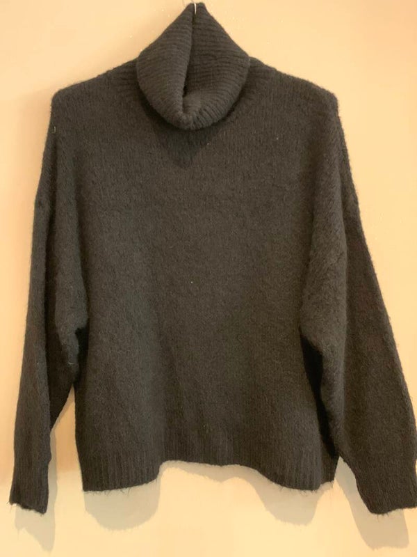 Trui wol viscose zwart