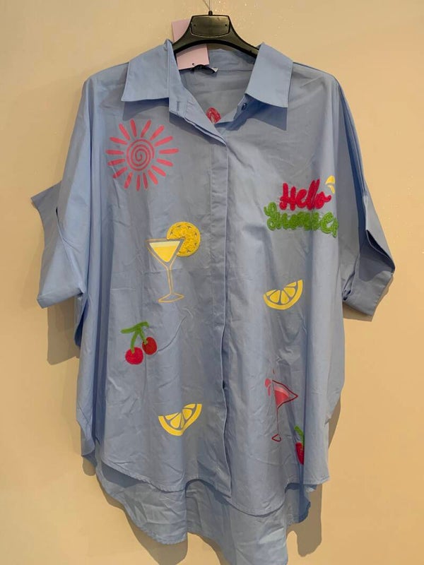 Hemd katoen oversize