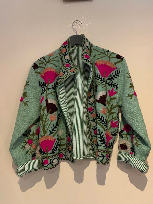 Vest katoen broderie