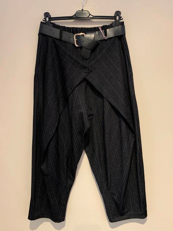 Broek krijtstreep zwart