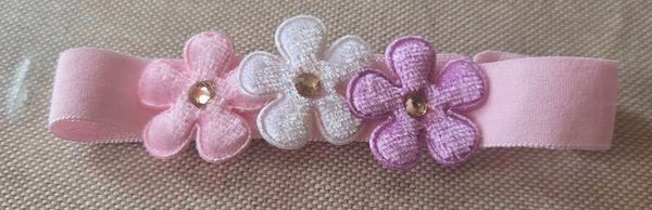 Roze baby haarband