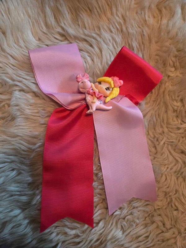 Roze haar klem
