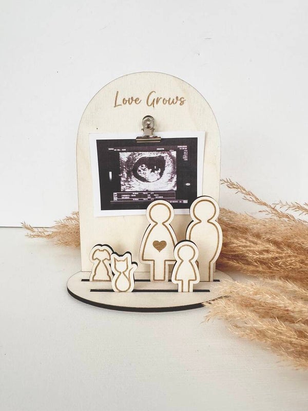 Houten famillie zwangerschap