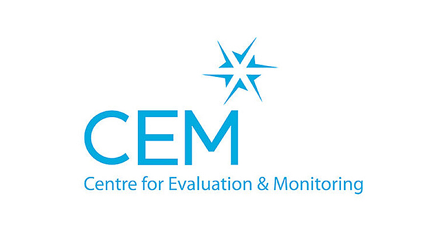 CEM 11 plus exam format graphic for mixed reasoning and verbal capability testing.