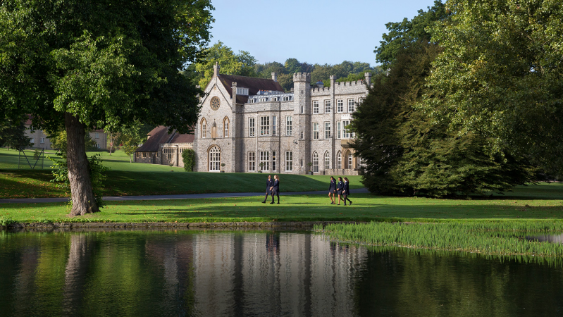 Historic British boarding school campus and grounds reflecting premium independent educational pathways.