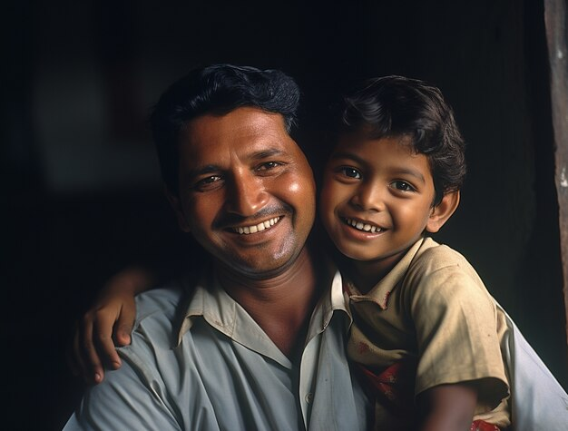 A supportive father sitting with his child before tuition for an 11 plus pre-test.
