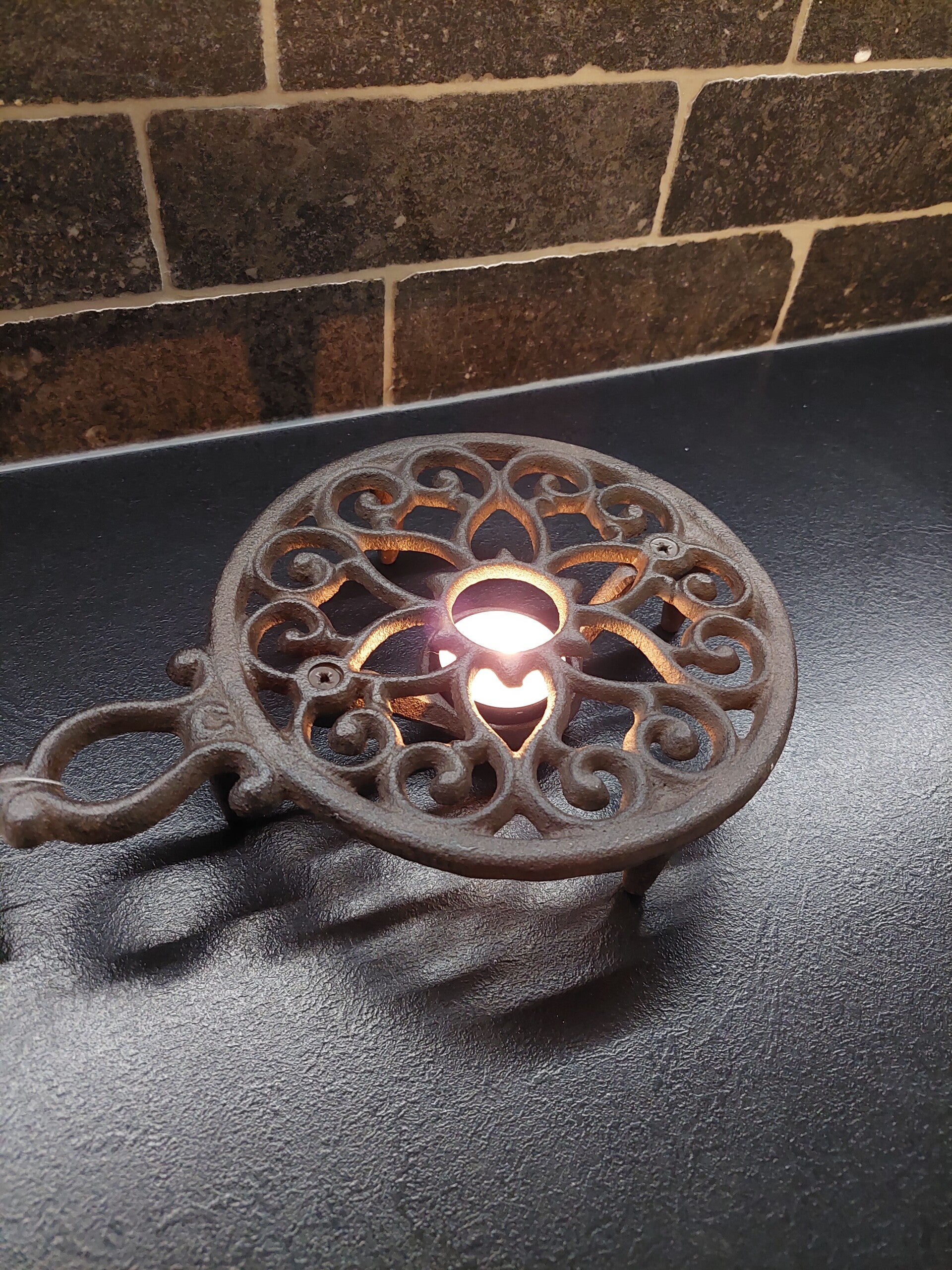 Warmhoudplaat met theelicht