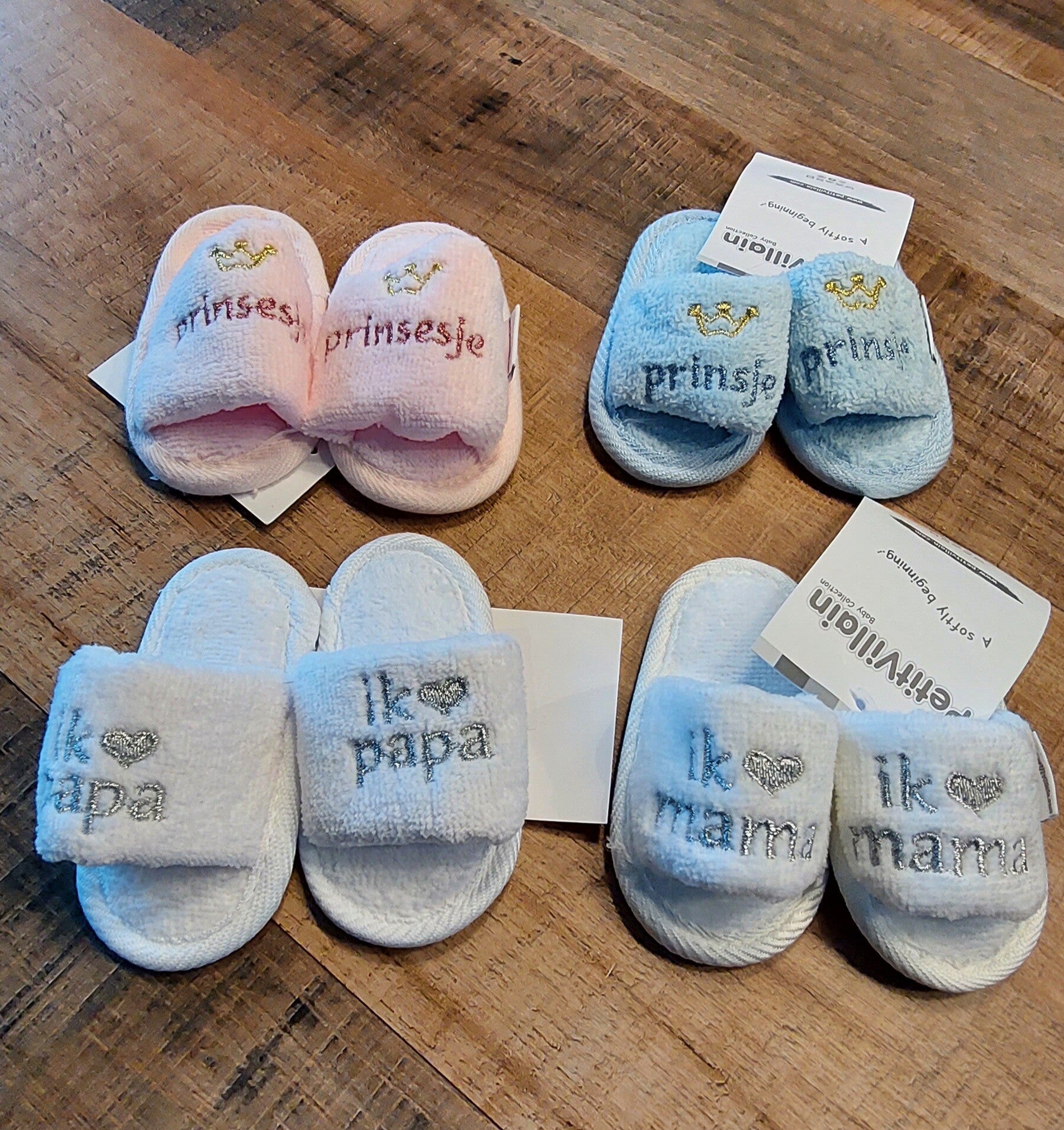 Petit Villain badslippers met tekst