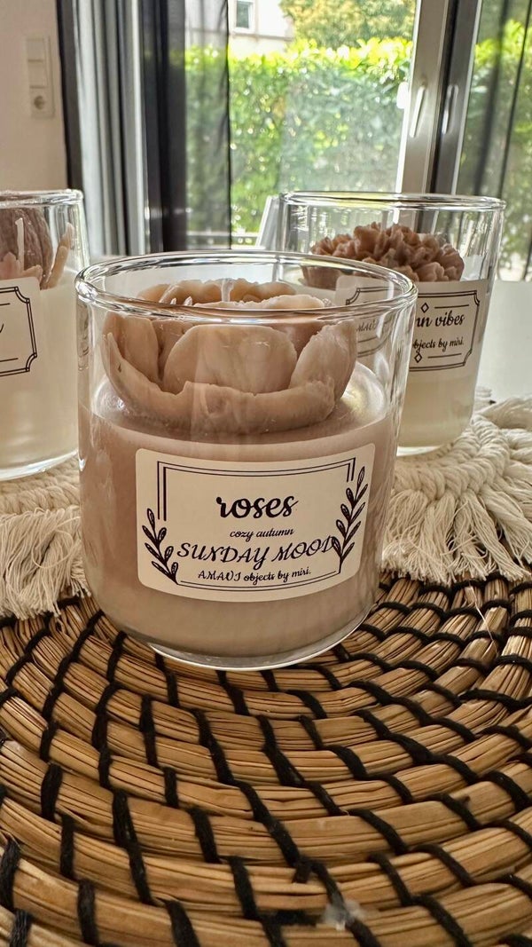 Kerze – roses cozy autumn