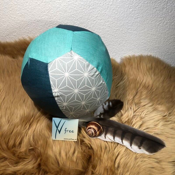 Ballonhülle petrol / mint / grau