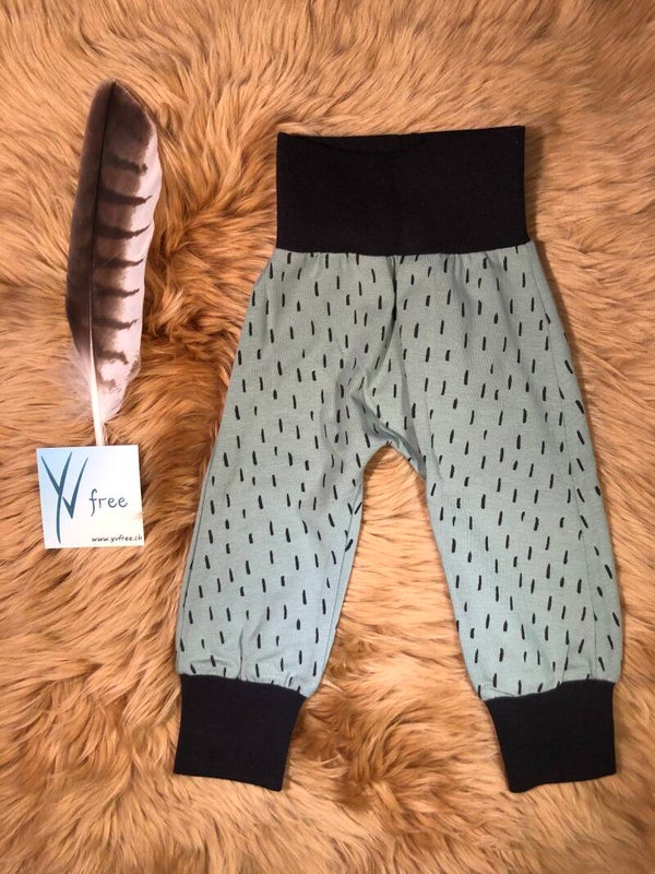 Kinderhösli rauchmint/schwarz