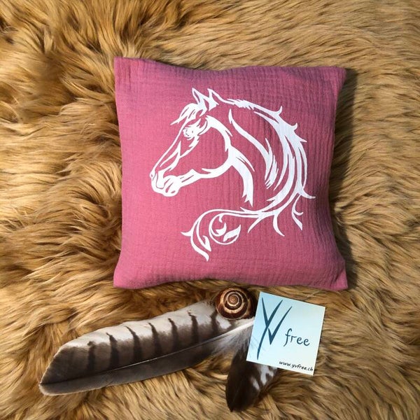 Traubenkernen Kissen Pferd