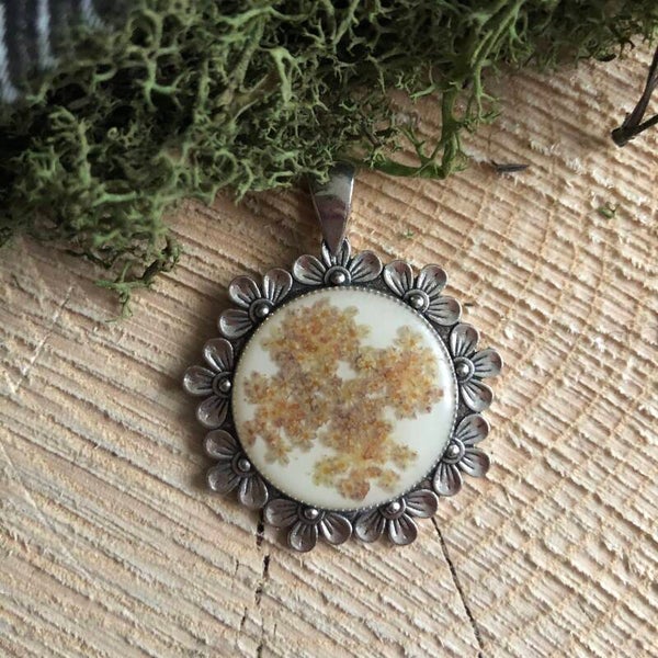 Cabochon-Anhänger Antiksilber 3,8cm Durchmesser (2)