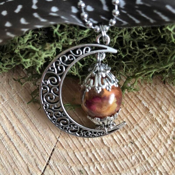 Kugel-Anhänger Rosenblätter Mond