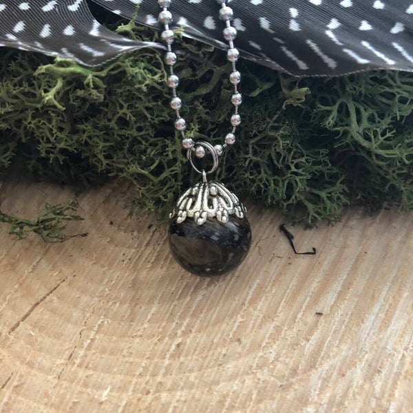 Kugel-Anhänger Feder (1) 1,4cm Durchmesser