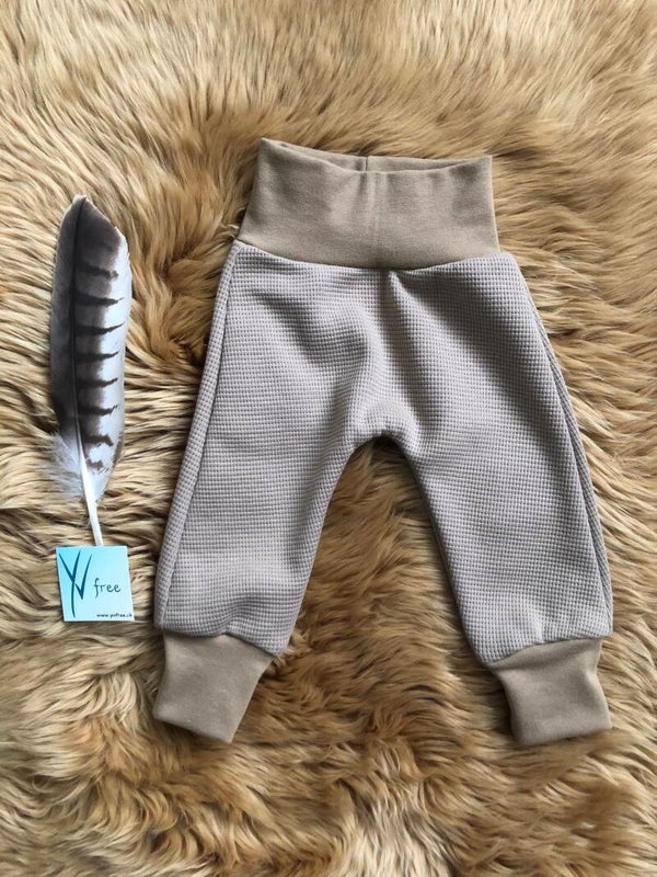 Kinderhösli Waffeljersey camel