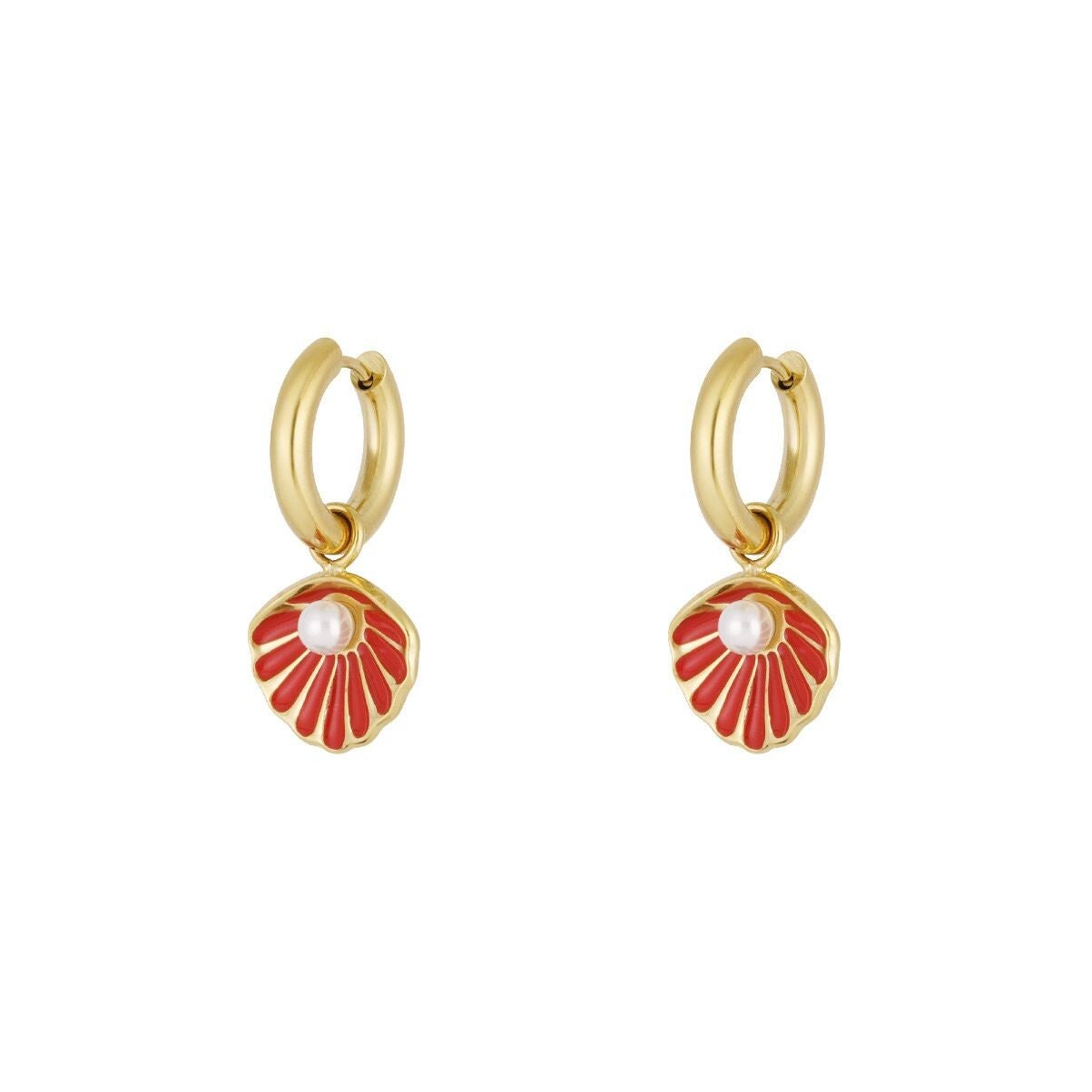 Earrings - Golden shells