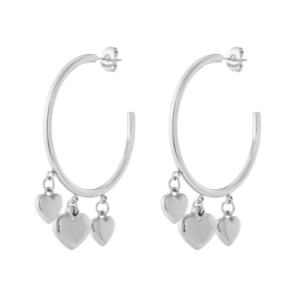 Earrings - Hoop heart