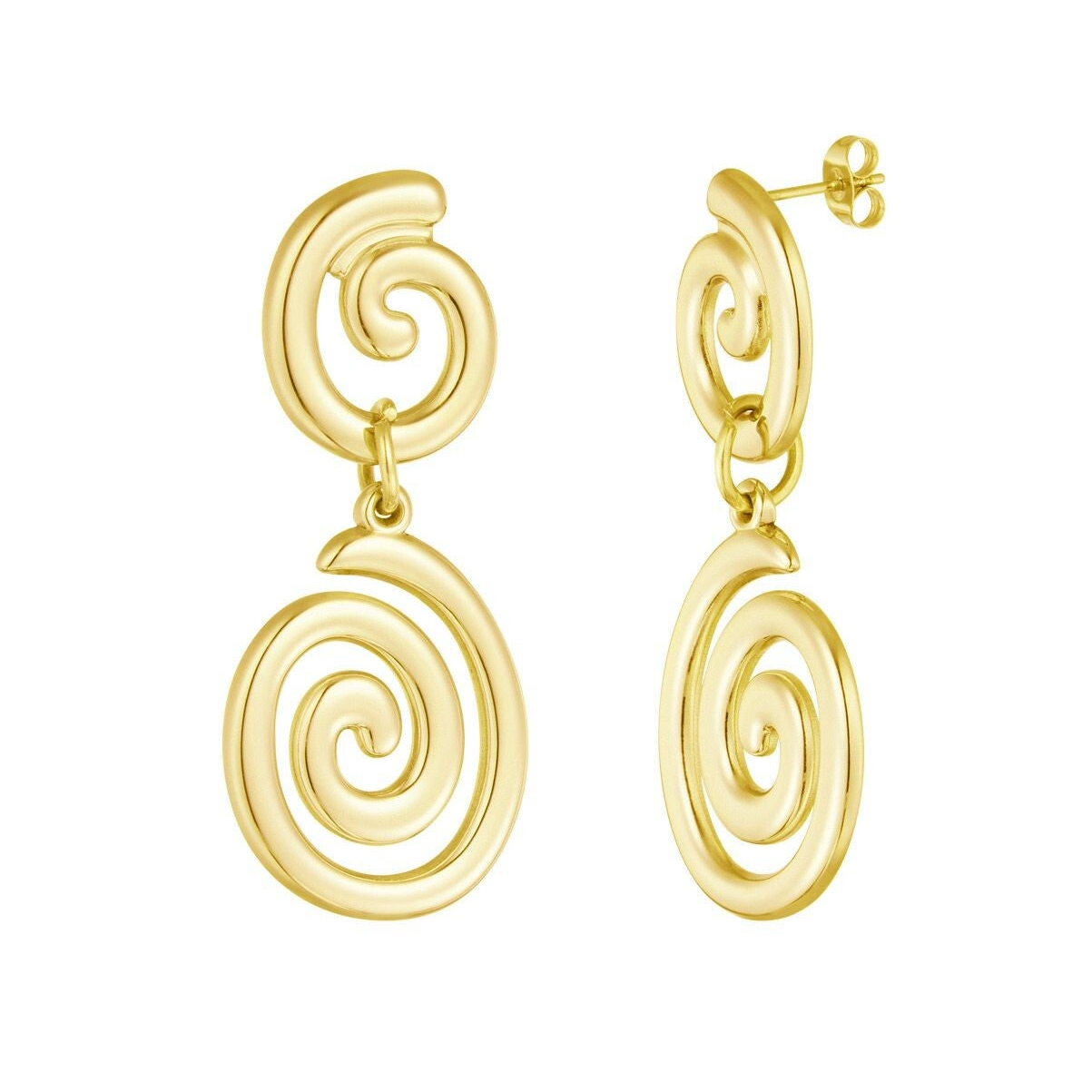 Earrings - Swirly wave