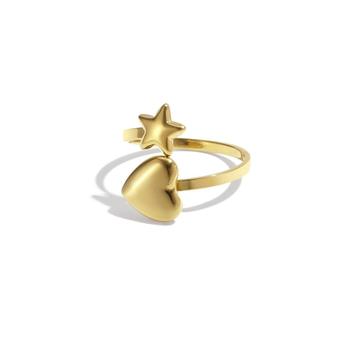Ring - Heart and star