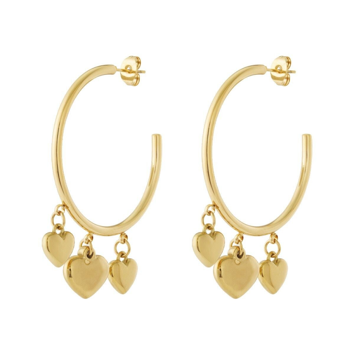 Earrings - Hoop heart