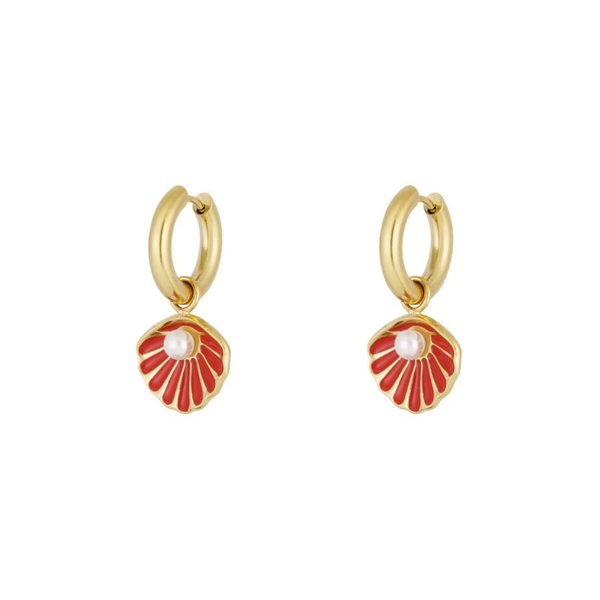 Earrings - Golden shells