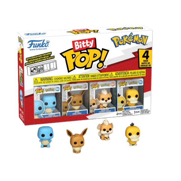 Bitty POP!: Pokémon Schiggy - 4 Pack Series 4