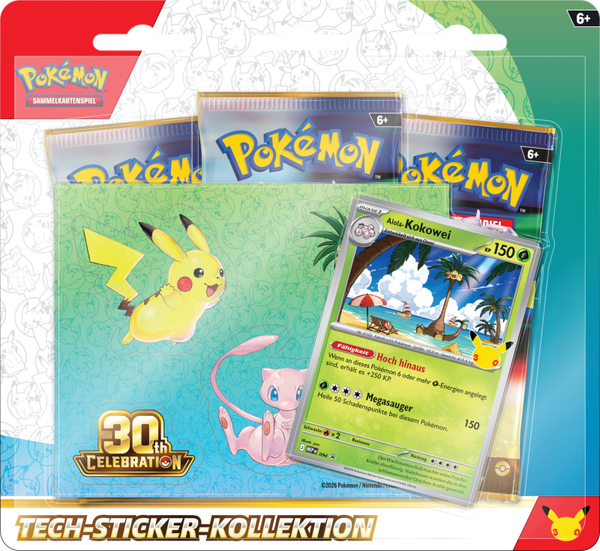 Pokemon Jubiläum - 30 Jahre Pokemon – Tech Sticker Kollektion | Alola-Kokowei