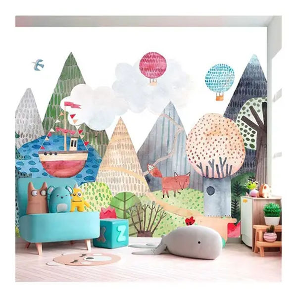 Kids Mountain & Sea Peel & Stick Wallpaper (45 sq ft)