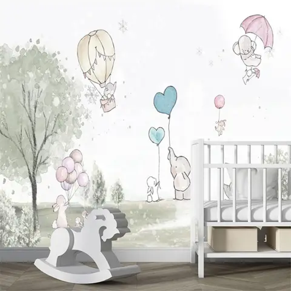 Kids Balloons Peel & Stick Wallpaper (45 sq ft)