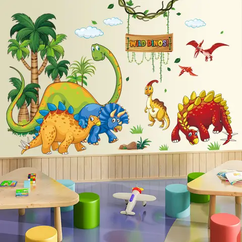Kids Jungle Dinosaurs Peel & Stick Wallpaper (45 sq ft)