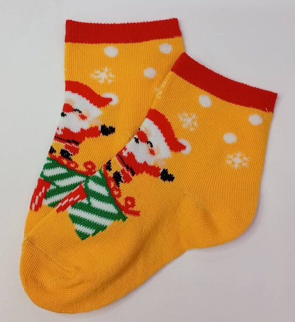 S Chaussettes Père-Noël jaune