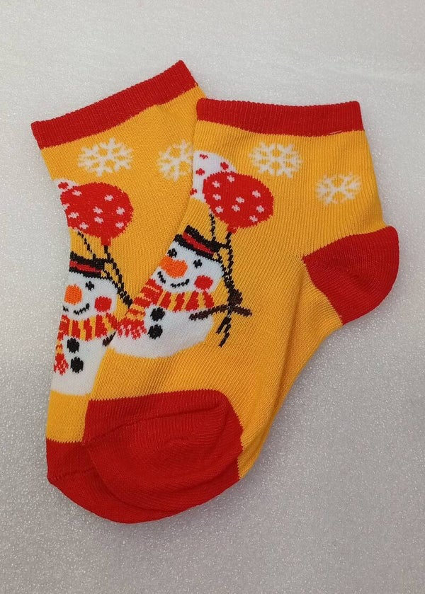 M Chaussettes bonhomme de neige jaune
