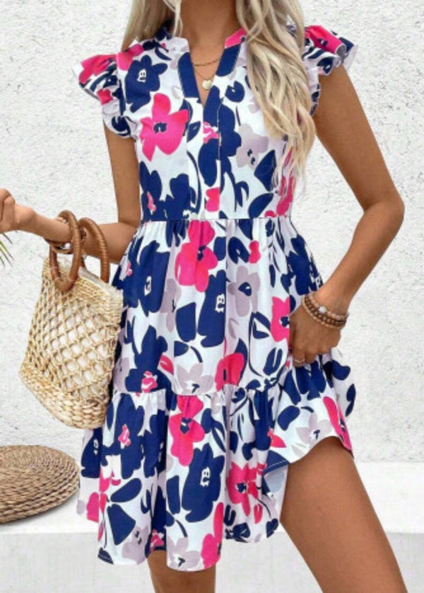 Floral Print Mini Dress