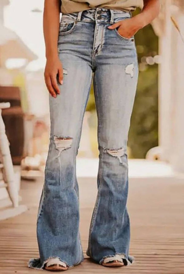 Light Wash Flare Jeans