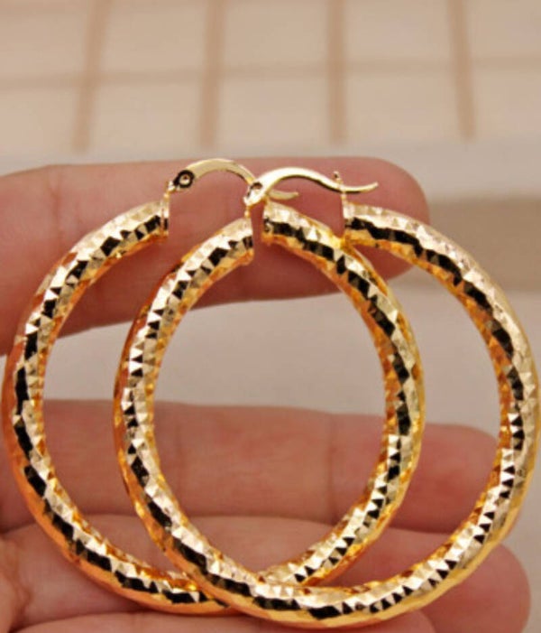 Shimmer Hoop Earrings