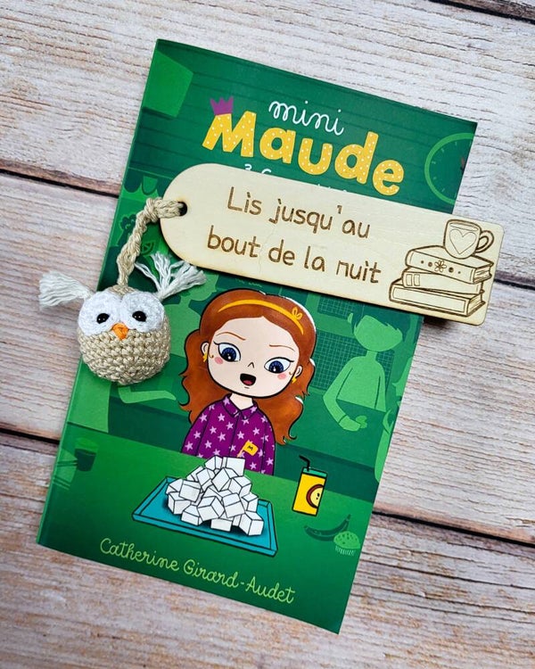 Marque-page crochet - Lis jusqu'au bout de la nuit