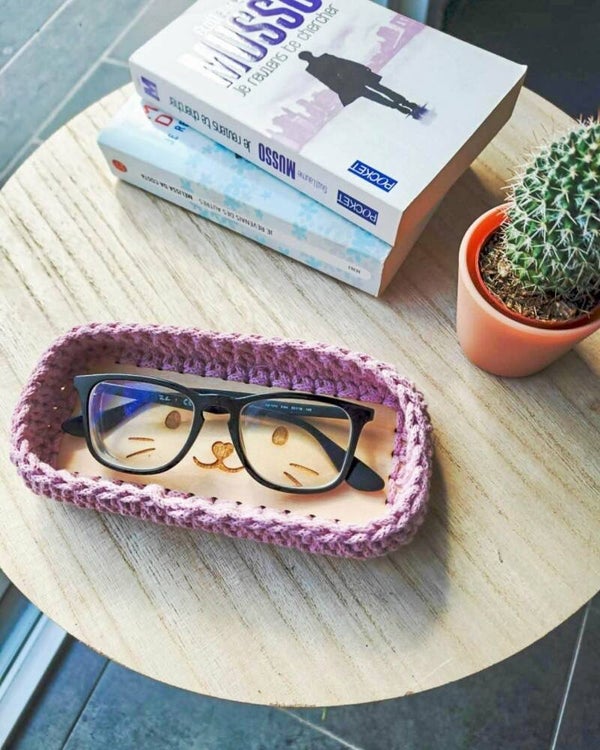 Range-lunettes - Chat au nez en cœur