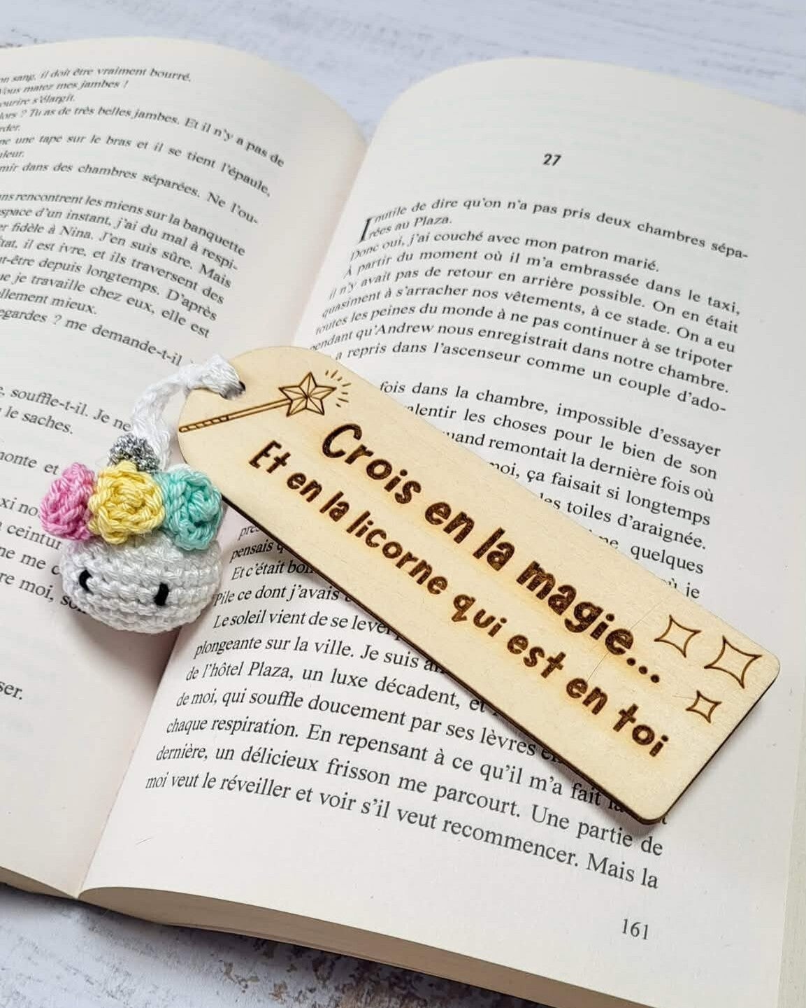Marque-page crochet - Crois en la magie