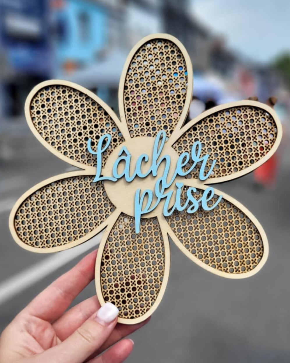 déco murale personnalisé style rotin en bois