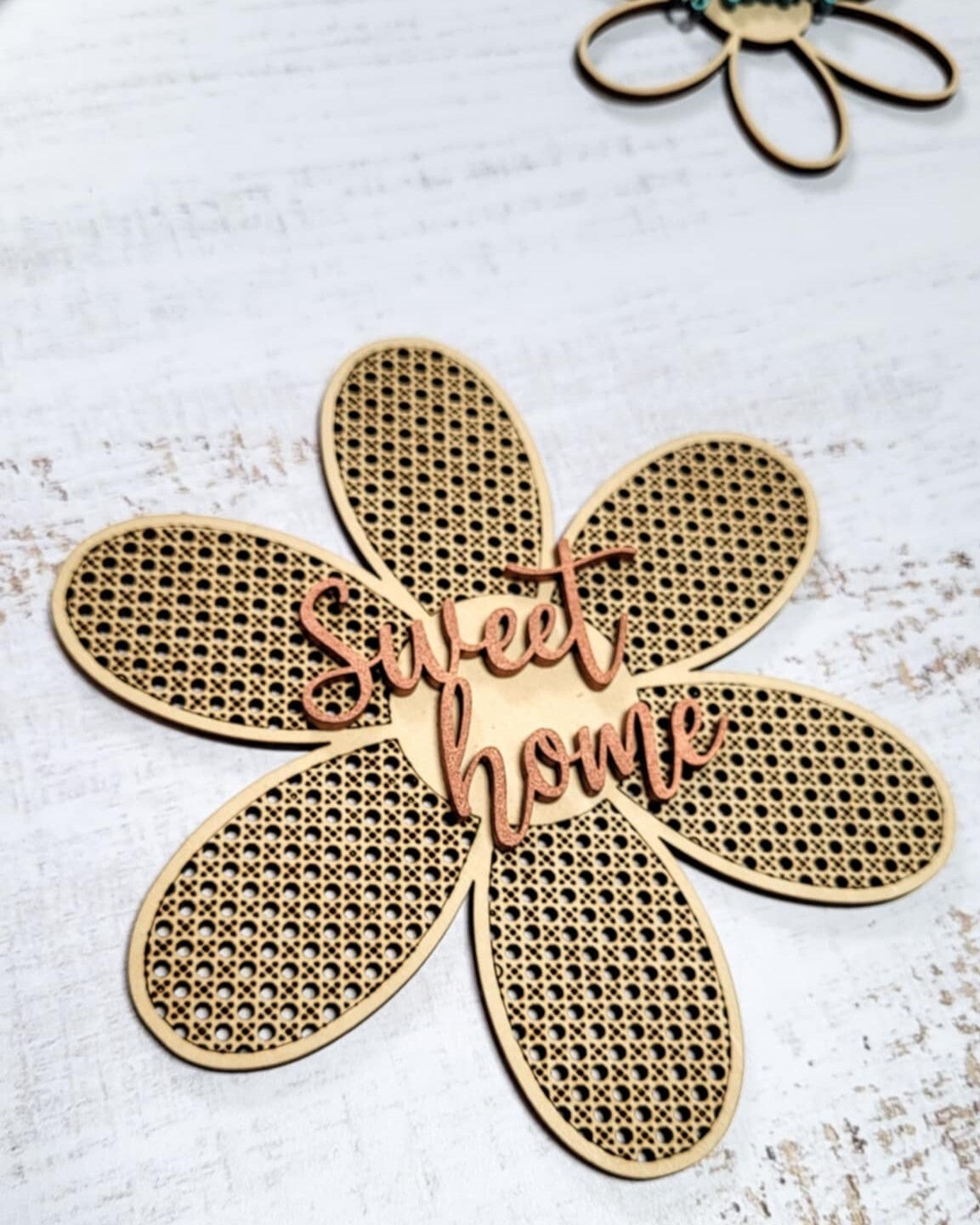 Moyenne fleur rotin - Sweet home