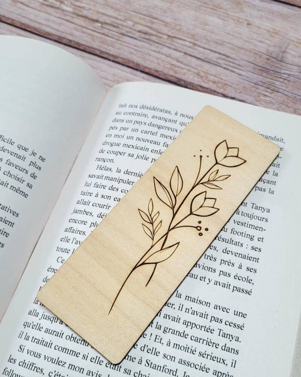 Marque-page bois - Eclosion